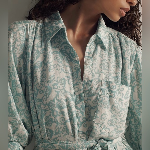 Anthropologie The Irene Linen Shirt Dress by Maeve, size S - Picture 4 of 6